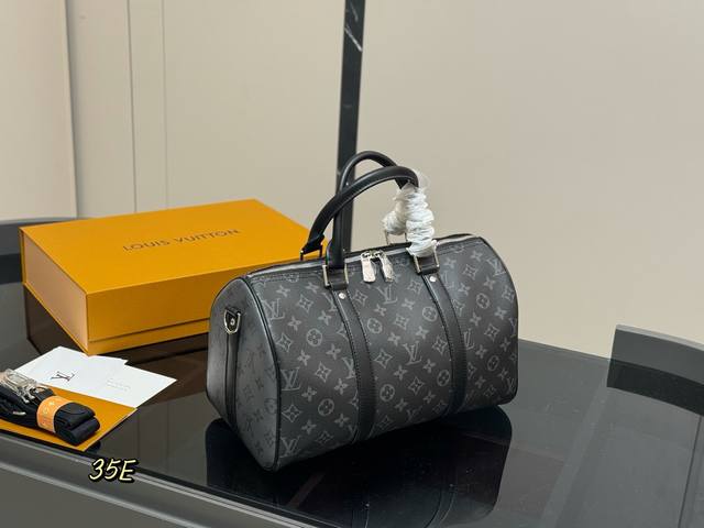 with box Size: 35*22Cm Lv Keepall new pillow bag Original with cowhide It is sim