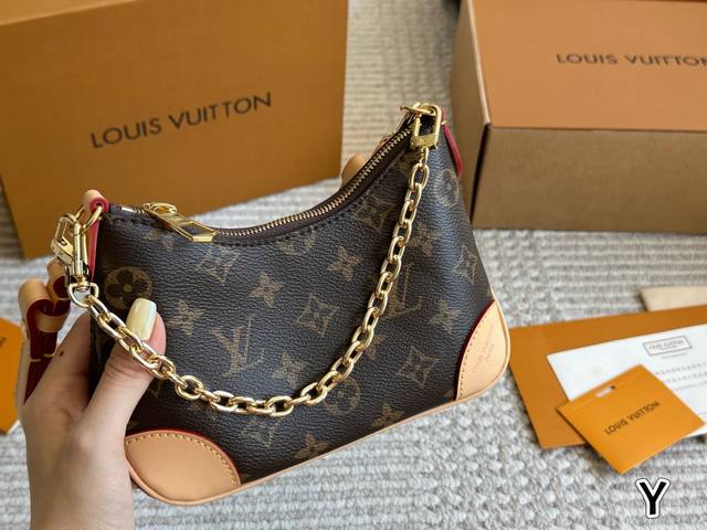 replica mini croissant chip version Lv old flower croissant bag single shoulder