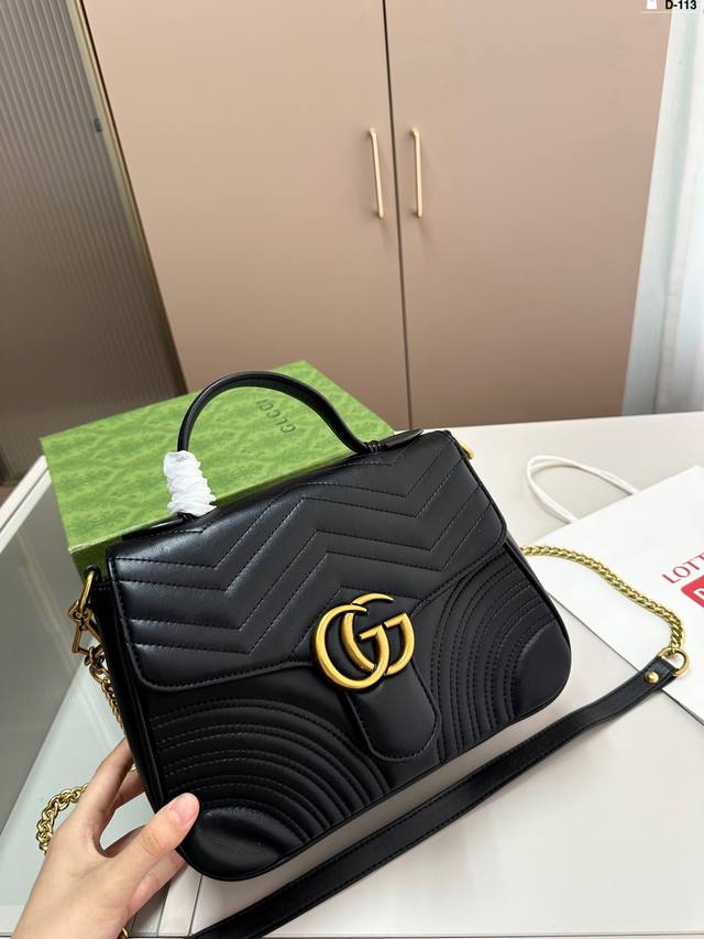 Cool Gucci Marmont handbag Retro and elegant full of high-end feeling Can be eas