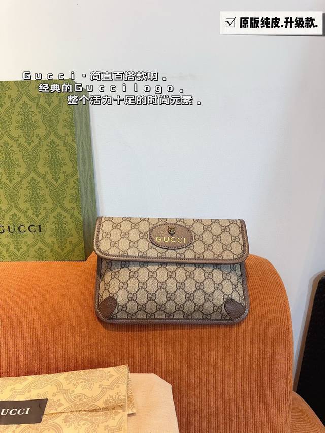with gift box Gucci 24 new tiger head waist bag versatile Marmont cool tiger hea