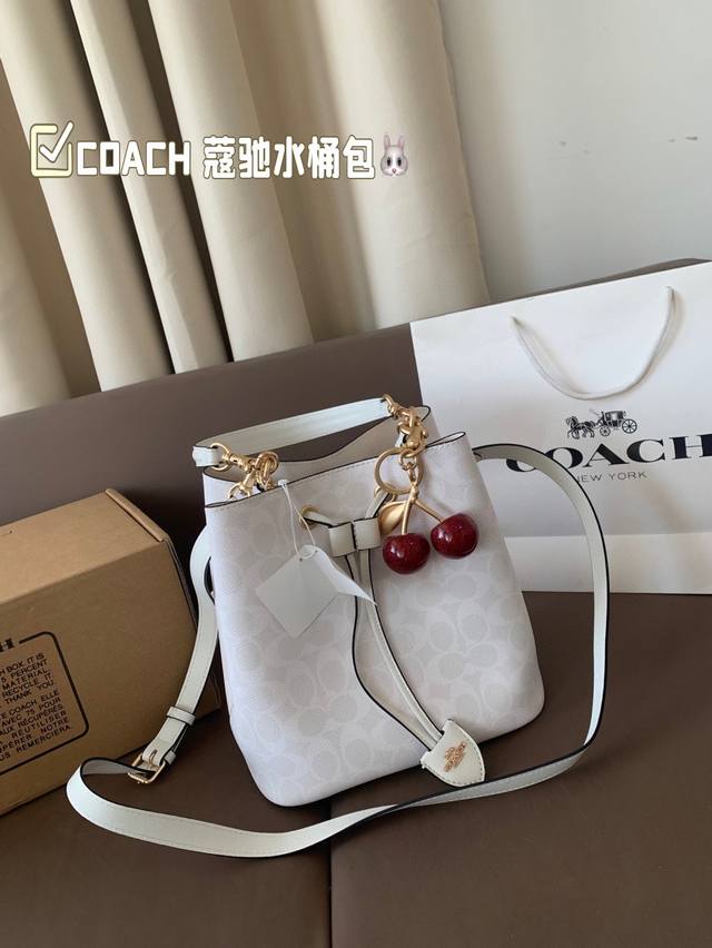 Box with pendant Coach Bucket Bag This bag can be carried by the handle or cross
