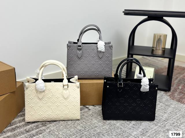 Lv Onthego black tote bag Lv Onthego uses metal woven chain, detachable and adju