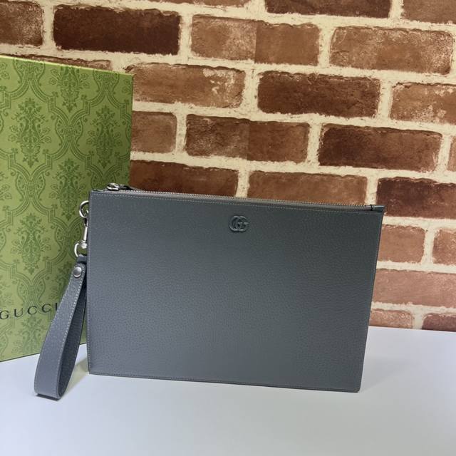 Clutch bag counter quality, top original goods, real shot! Model No. 475317 Gre