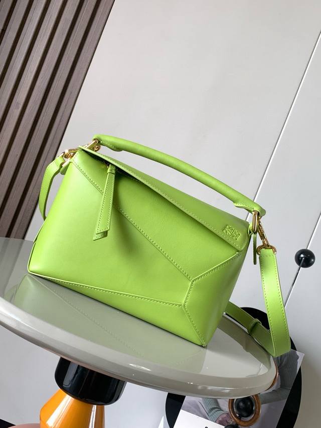 Original leather New version of geometric bag small 24cm puzzle handbag! Origina