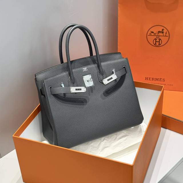 Semi-handmade beeswax thread S Graphite grey silver buckle Togo calfskin - Comp