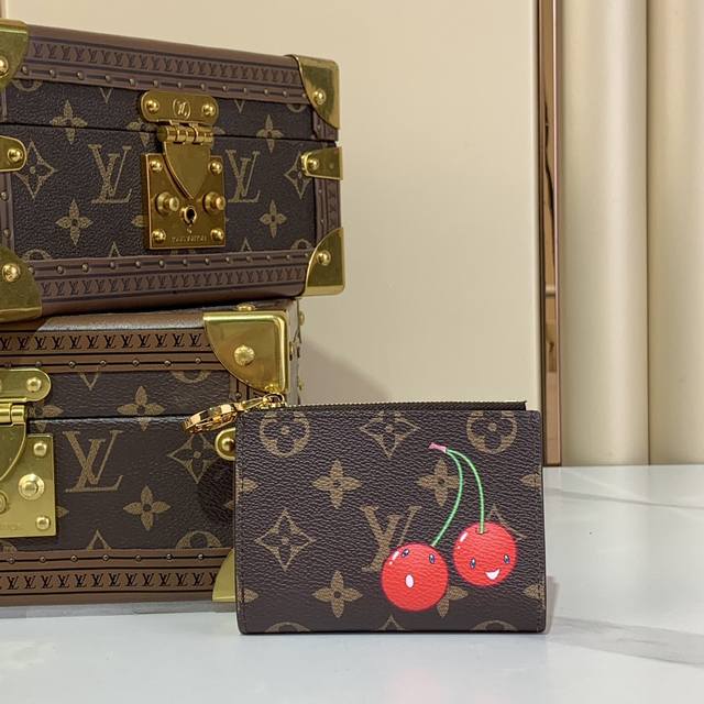 Top Original Lv X Tm Lisa Wallet M13420 Old Flower Cherry This Lisa Ms wallet i