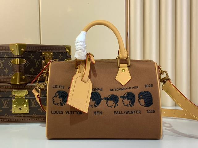 Top original factory exclusive real shot Speedy 25 handbag M15218 brown portrai
