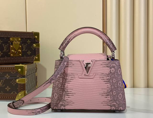 Super original factory exclusive real shot Capucines Mini handbag N48865 98156 P