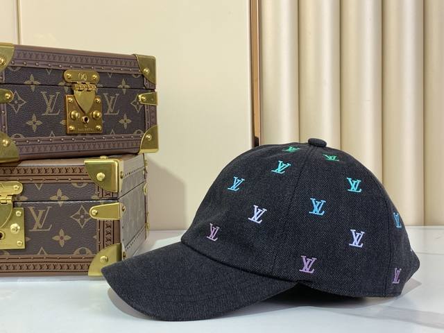Top original Lv Blason Shading Denim hat M7974L Black jacquard The Lv Blason Sh