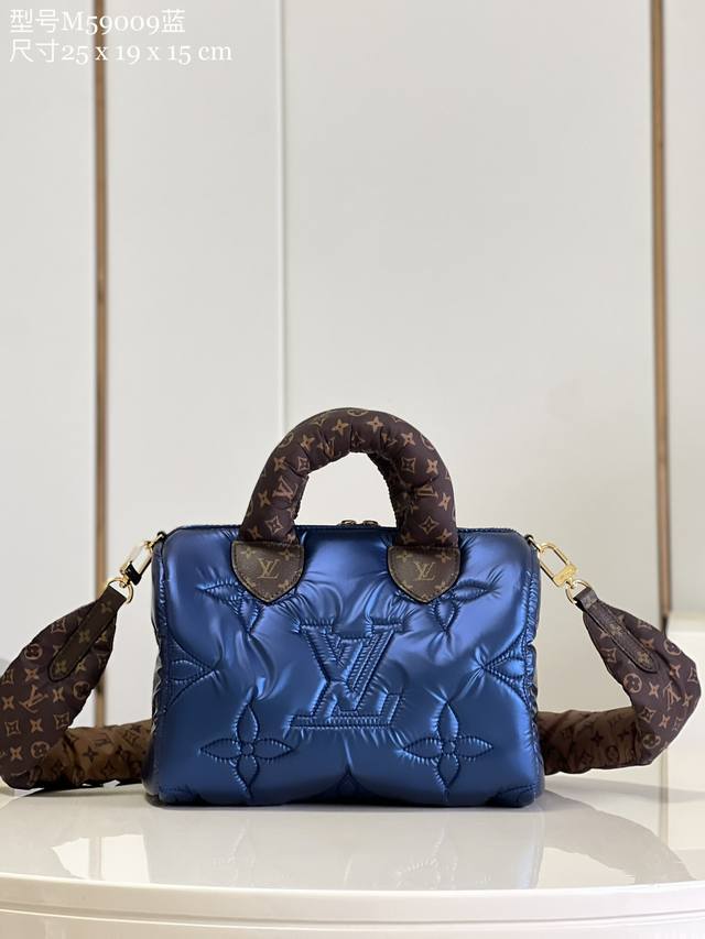 Top original home real shot M59009 blue M21061 This Lv Pillow Speedy Bandouli