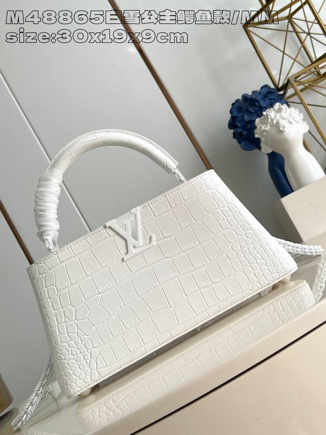 Super original factory exclusive real shot M48865 Snow White Crocodile Small Thi