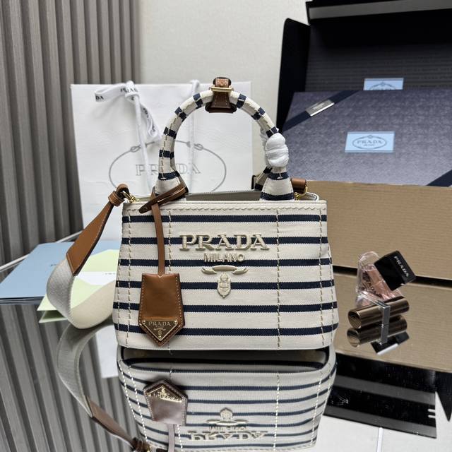 Top original new gardener bag striped cotton canvas 1Ba038 Mini This mini handb