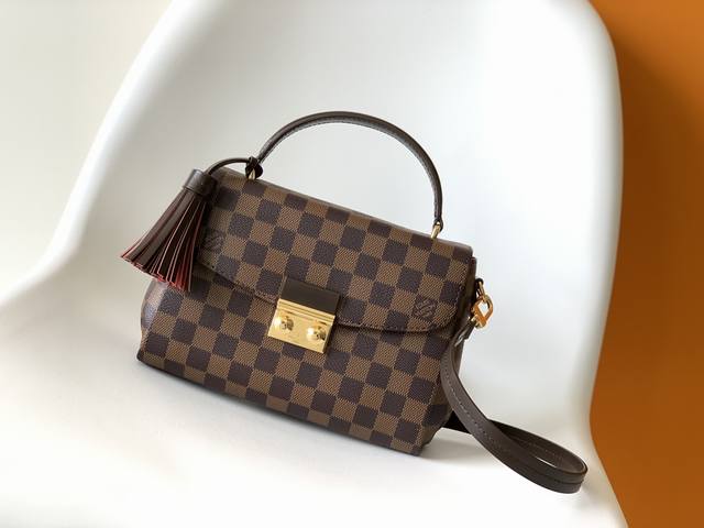 Top original N53000 Brown N41581 White Croisette Damier Non-grid Messenger Bag