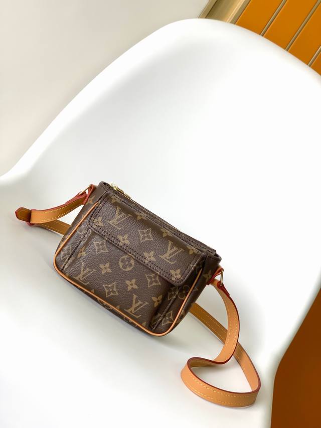 Top original M51165 Vintage small square bag with old flower pattern, a new int