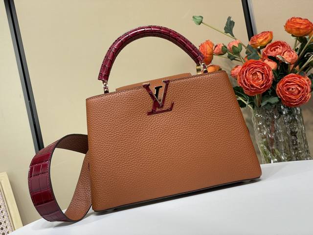 Top original replica exclusive real shot Capucines small handbag M48865 86037 Br