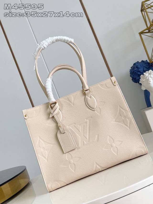 Top original home real shot M45595 Sand color M14255 This Onthego medium handba