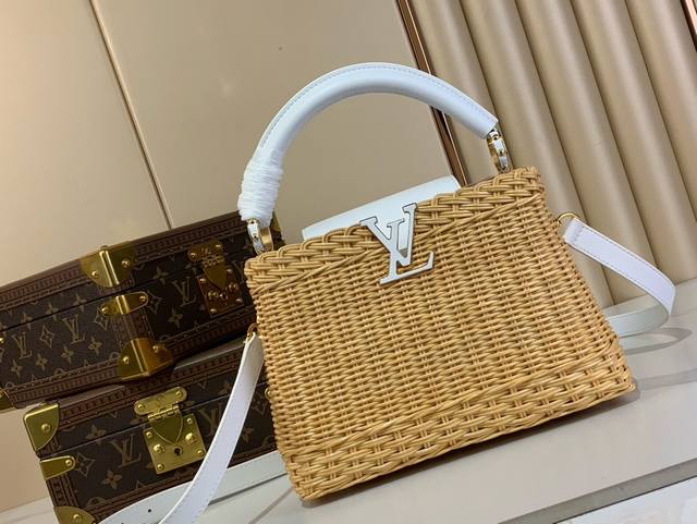 Top original replica exclusive real shot Capucines Bb handbag M26025 rose red br