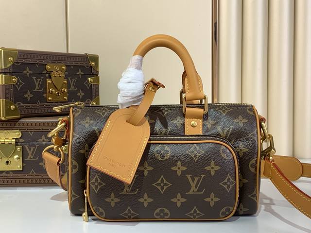Top original replica exclusive real shot Keepall 25 Cargo handbag M14981 Retro P