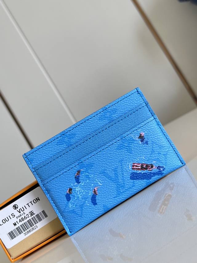 Factory Price P Top Original M14862 Blue Double Card Holder from the Father's D