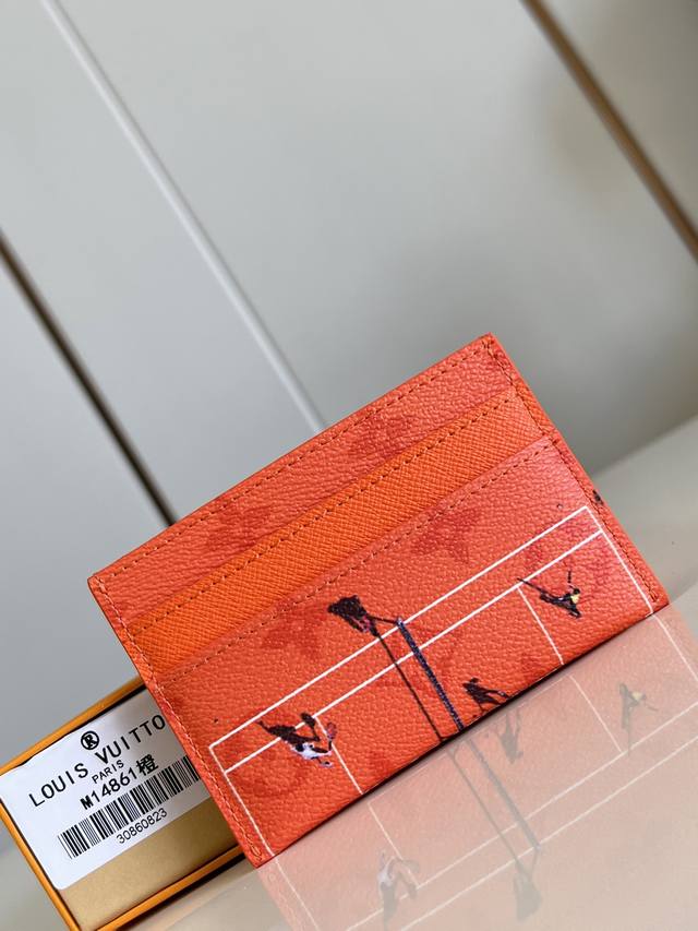 Factory Price P Top Original M14861 Orange This Double Card Holder is from the