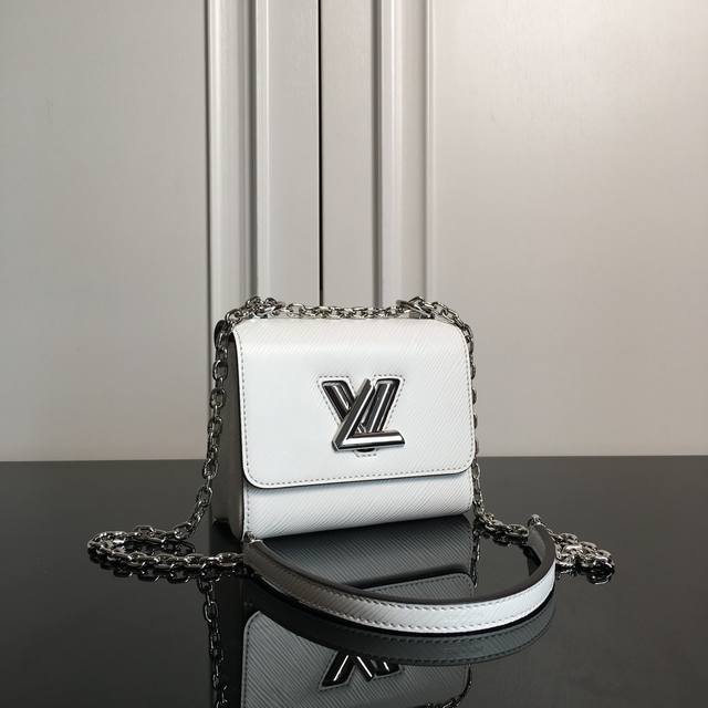 Top original single M56117 White Mini Twist Mini Bag with Epi grain leather to