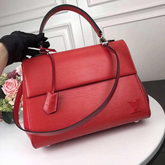 M41299 Red Top Original Cluny Medium Handbag Epi inspired Nicolas Ghesquiere's c
