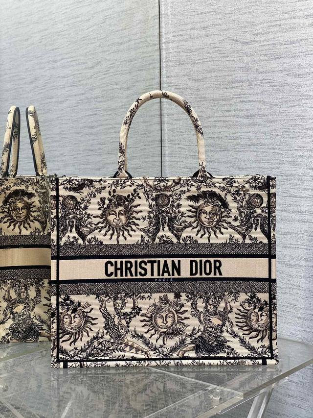 Di.Or Large size in stock Tote latest sun natural element embroidery, elegant an