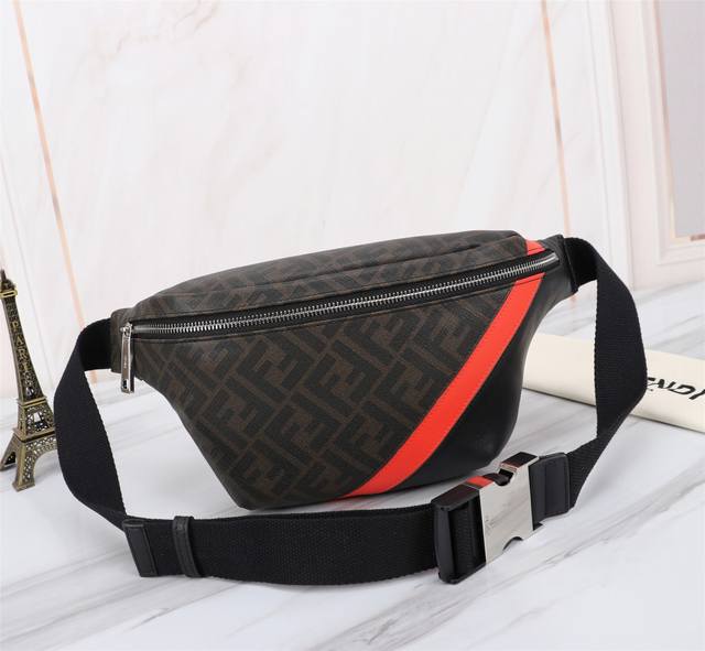 Brand: Fendi Style: PVC red chest bag Item number: 268568 Color: brown-gray Size