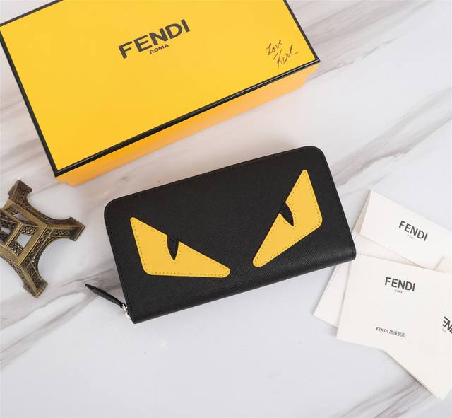 Brand: Fendi Style: Cross-grained yellow patch single pull Item number: 868568 C