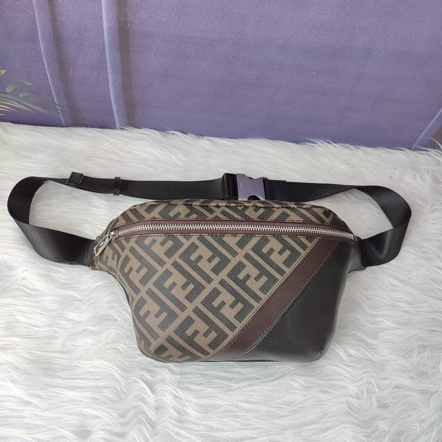 Style No. 7Va434 Coffee with coffee color, zipper closure waist bag, adjustable