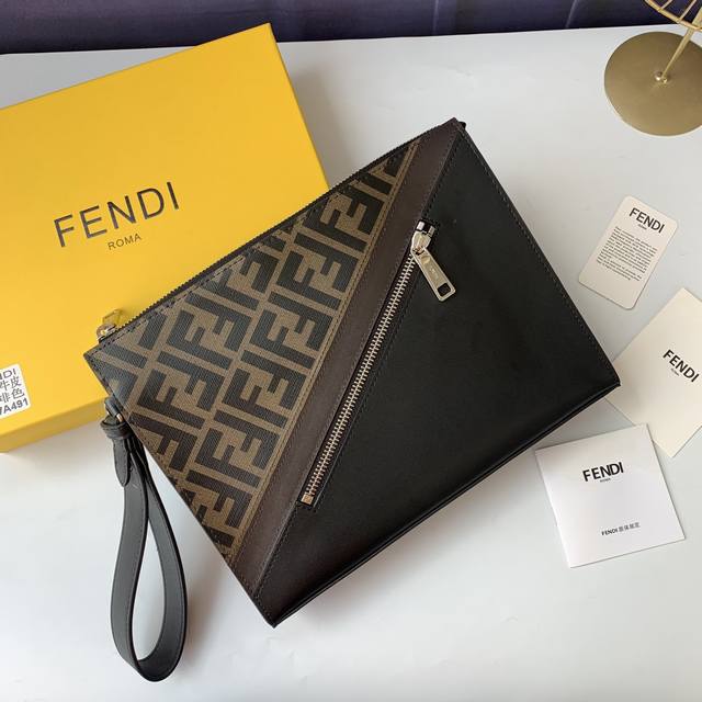 Style No. F7Va491 Fabric coffee with coffee, clutch with detachable chain handl