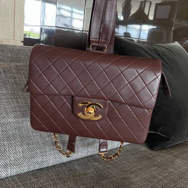 Chanel Vintage Beckham's same backpack Size: 28X8X20Cm DDD