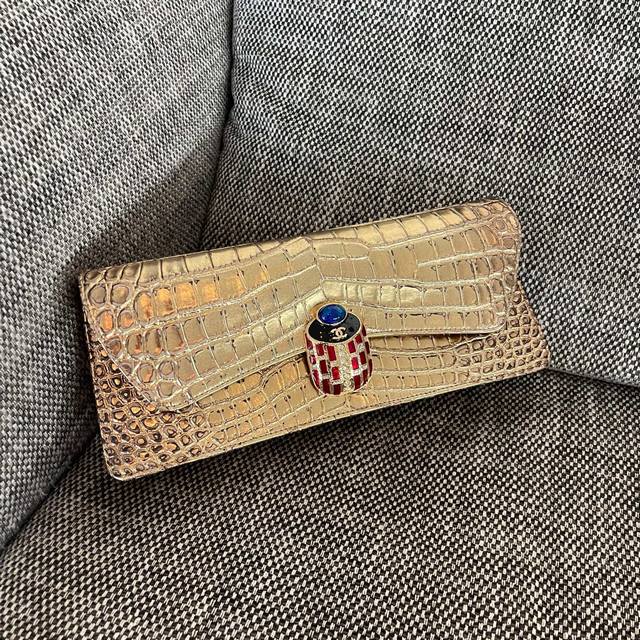 Chanel Vintage Crocodile Pattern Clutch Evening Bag Size: 30X13X4Cm DDD