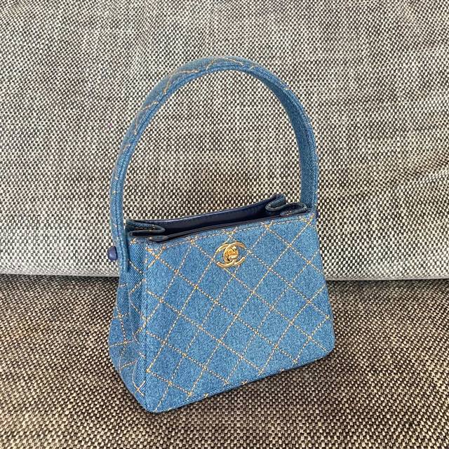 Chanel Vintage denim handbag Gemini bag Size: 18X13X7Cm DDD