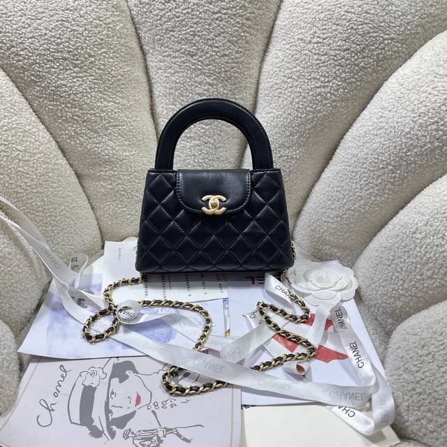 black sheepskin! In stock 24A Kelly handle bag velvet cloth Fashion is a cycle,