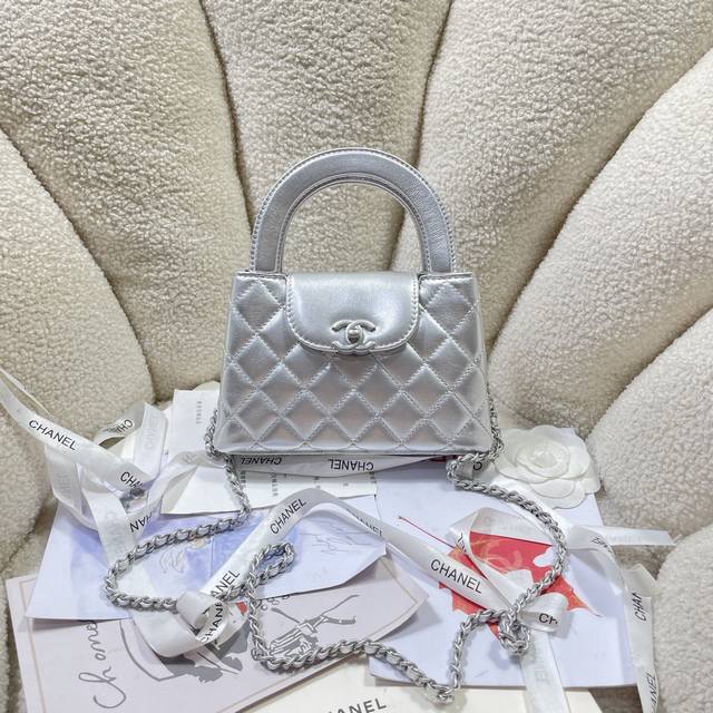 Silver! In stock 24A Kelly handle bag velvet cloth Fashion is a cycle, the popu