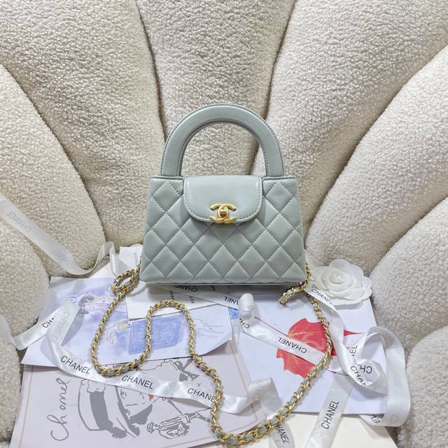Gray sheepskin!! 24A Kelly handle bag with velvet cloth in stock Fashion is a cy