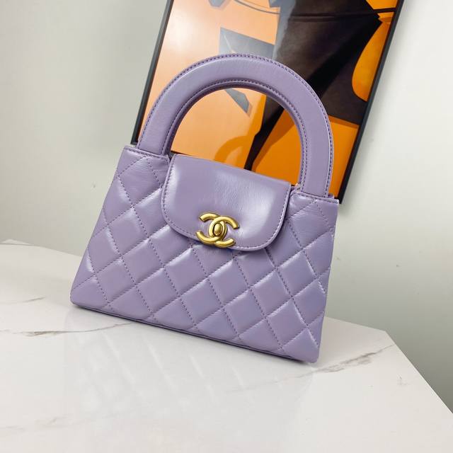 Light purple 24K New version Kelly handle wrapped in waxed leather genuine size