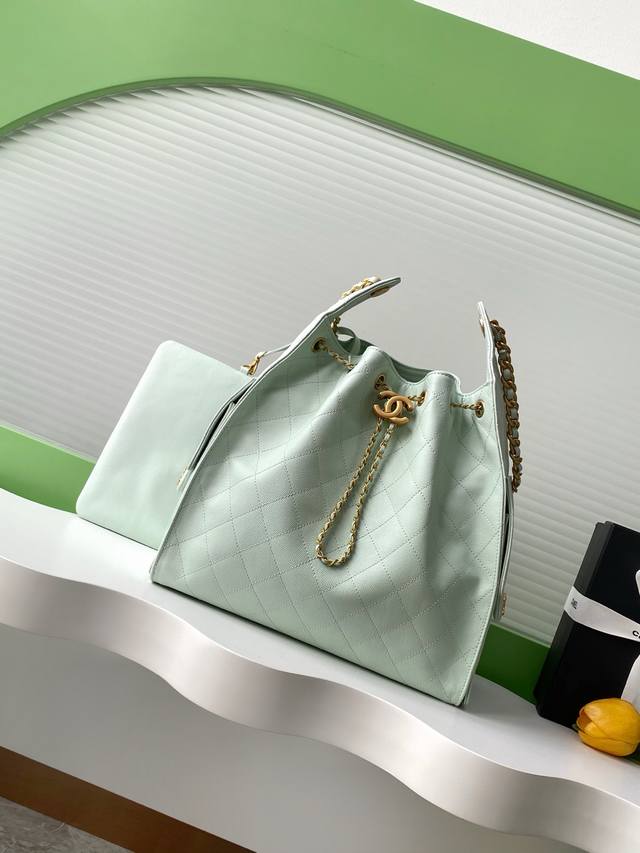 25C Ball Grain Leather Hip Hop Bag Chanel Hobo Underarm Bag Hippie Underarm Bag