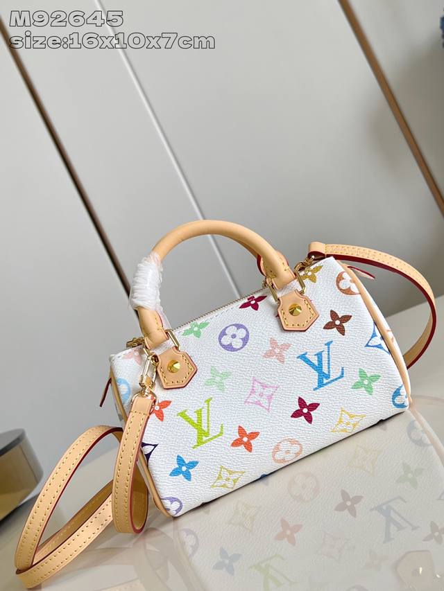 Factory Price P Overseas Top Original M92645 White Nano Speedy Handbag Concentr