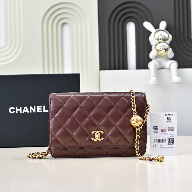 Upgraded version of the new color gold ball chain small bag Wallet On Chain is