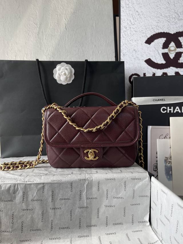 Top quality goods_ French high-end custom Chane1 25A double Clogo AS5147 leathe