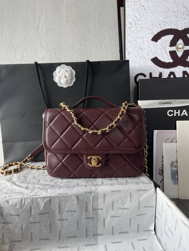 Top quality goods_ French high-end custom Chane1 25A double Clogo AS5347 leathe