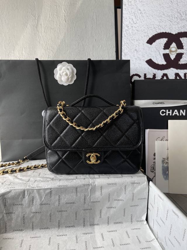 Top quality goods_ French high-end custom Chane1 25A double Clogo AS5347 leathe