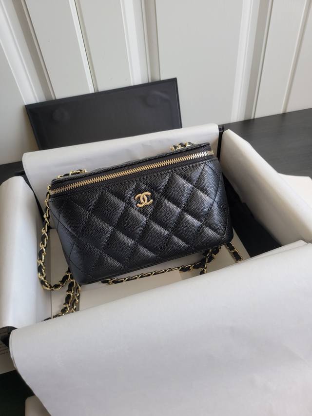 23 Caviar long box bag upgraded version with full first-layer sheepskin lining a