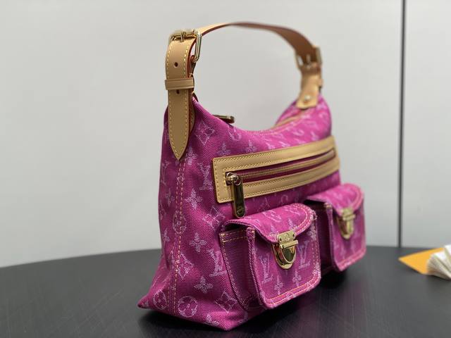 Original boutique M952 12 pieces pink denim vintage underarm bag Vintage handba