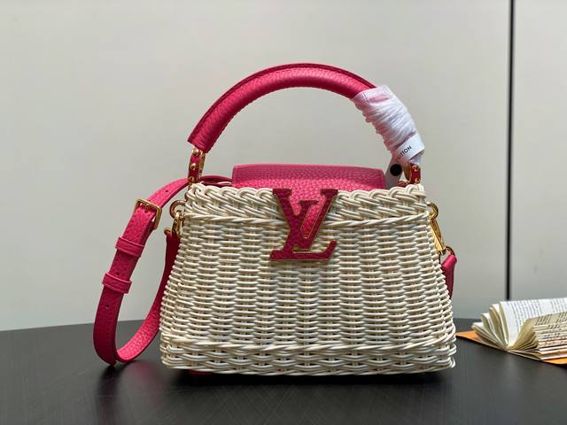 Original boutique M26005 Rose red braided full leather Cap Na Ying style Capucin