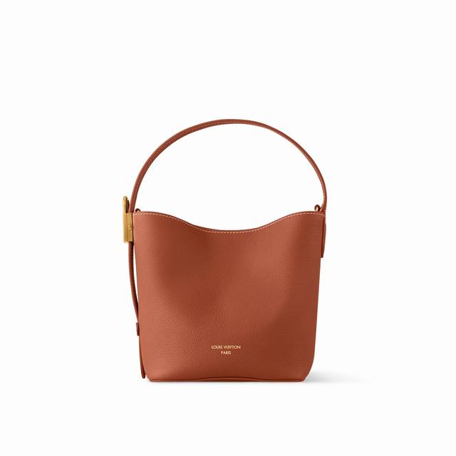 M14416 Brown Official Website Picture Full Leather Bucket Bag Low Key All In Bb