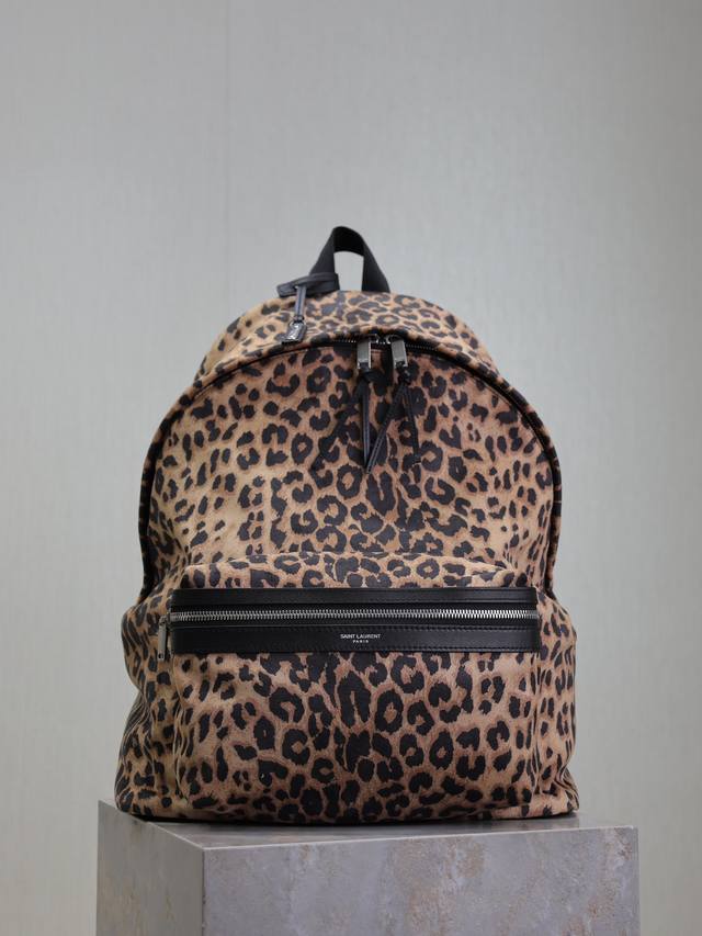 Genuine Leopard Velvet with Cowhide Backpack is now available at counters. The