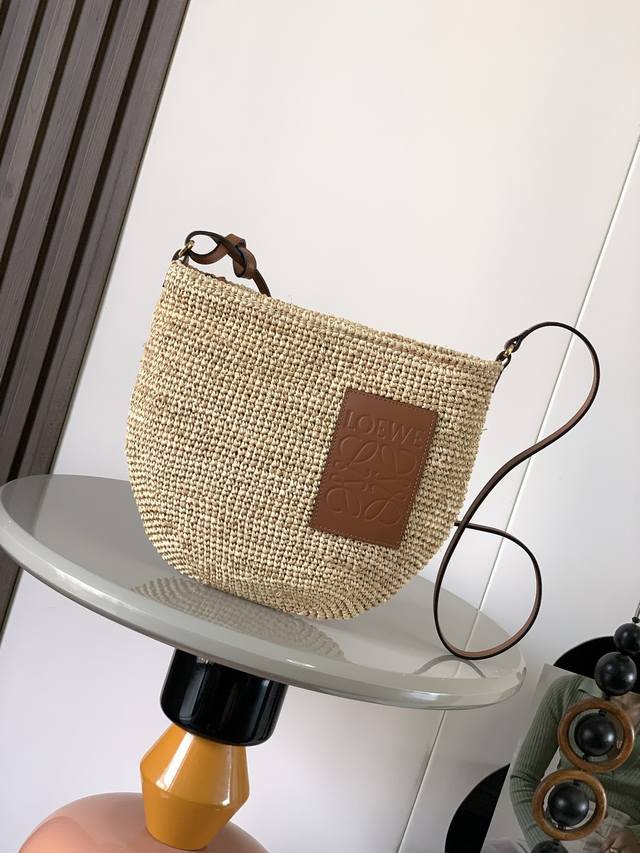 Original leatherRaffia and cow leather Slit Pochette handbags celebrity style Sl